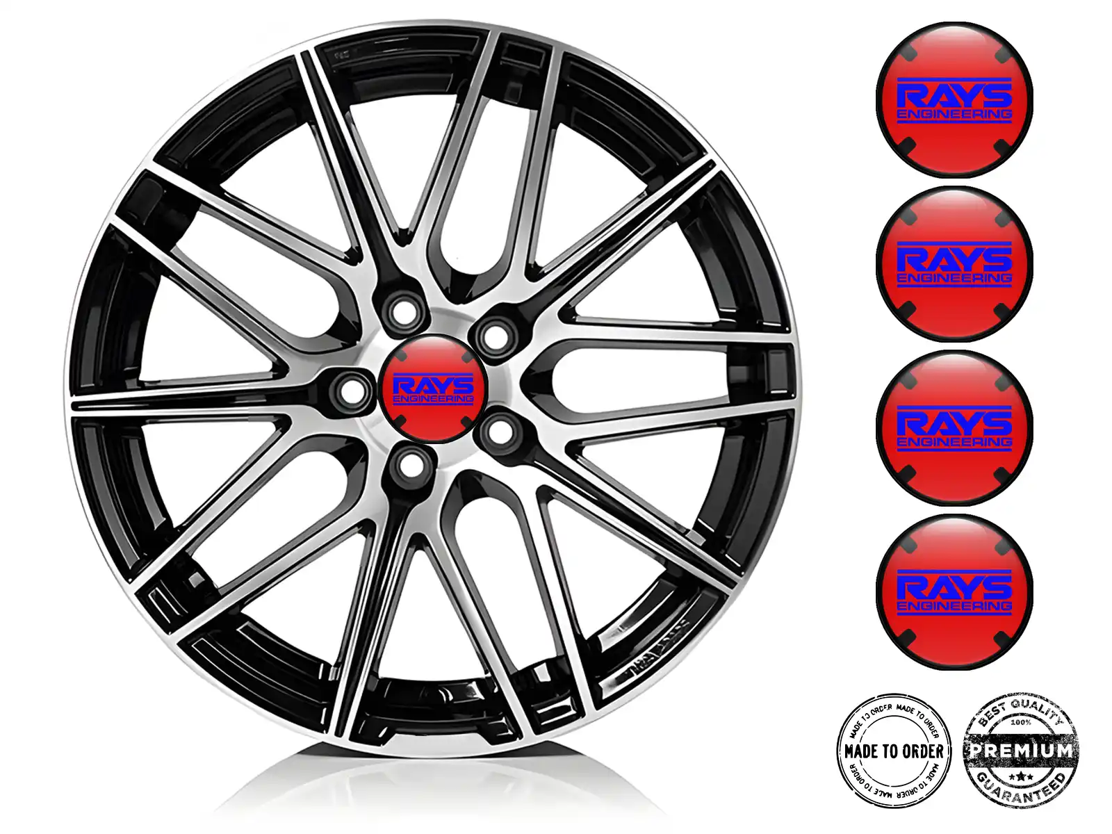 Rays Radfelgen-Aufkleber Logo Premium Harz-Sticker